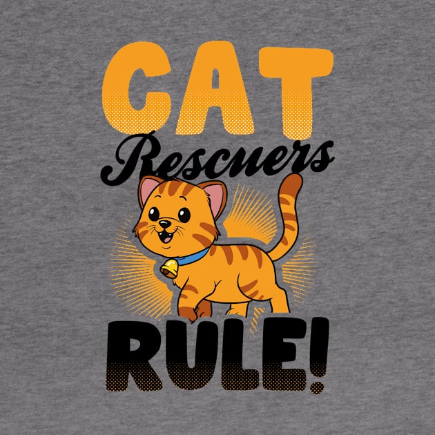 Cat Adoption Shirt | Cat Rescuers Rule by Gawkclothing